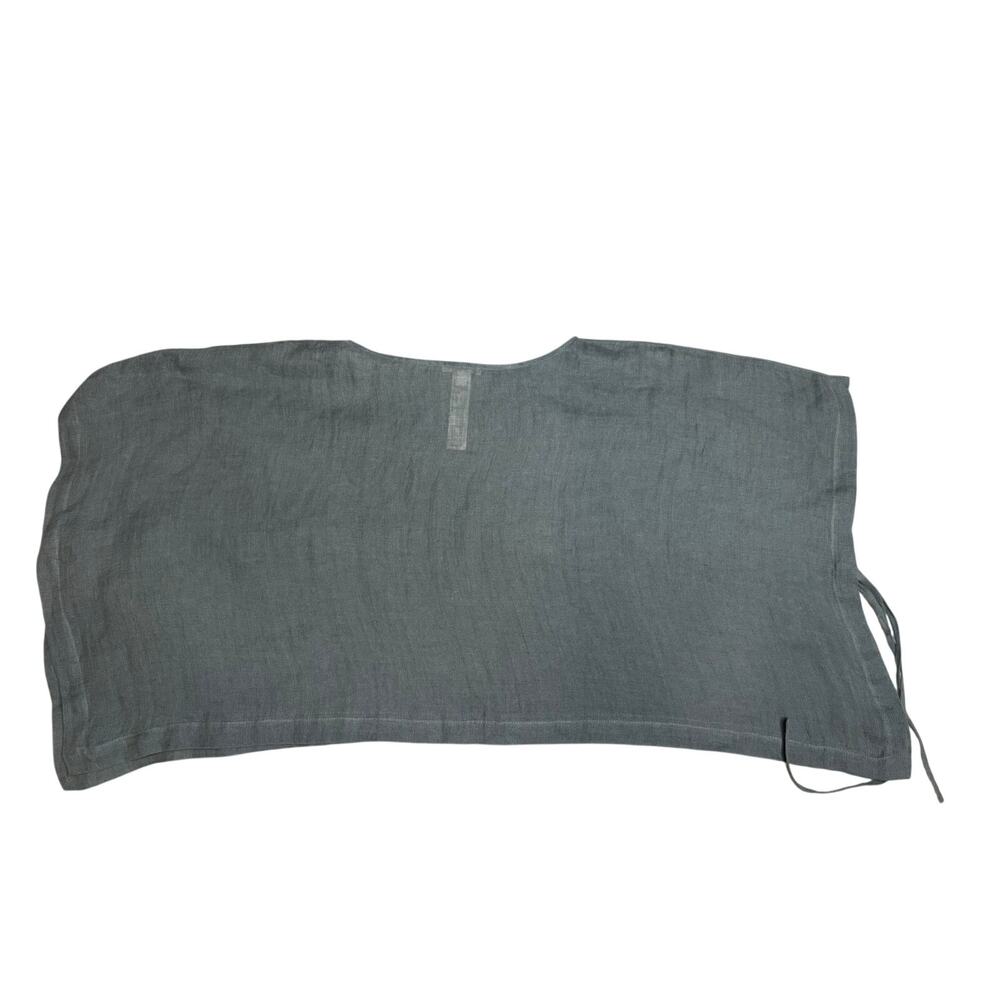 Eileen Fisher Linen Side Tie Tunic Top SZ S/M